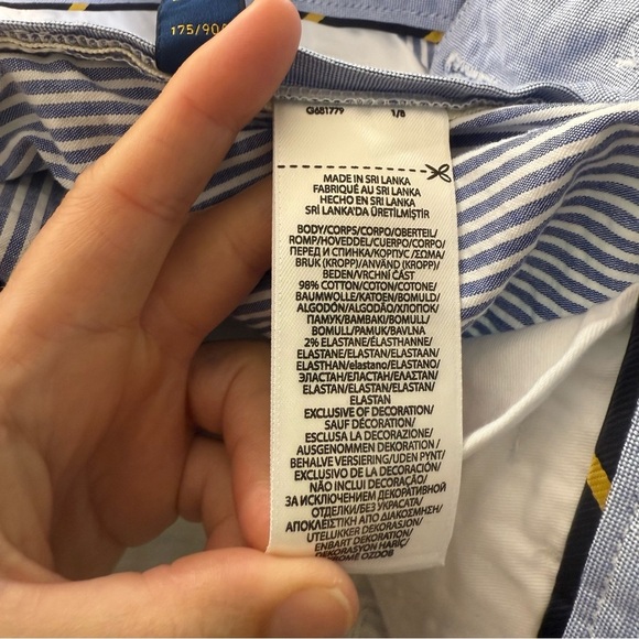 NWT Polo Ralph Lauren Men’s Blue White Striped Shorts Size 35 Classic Preppy - Picture 9 of 10